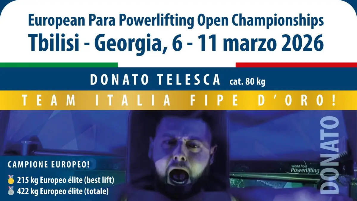 Parapowerlifting, Donato Telesca European Champion